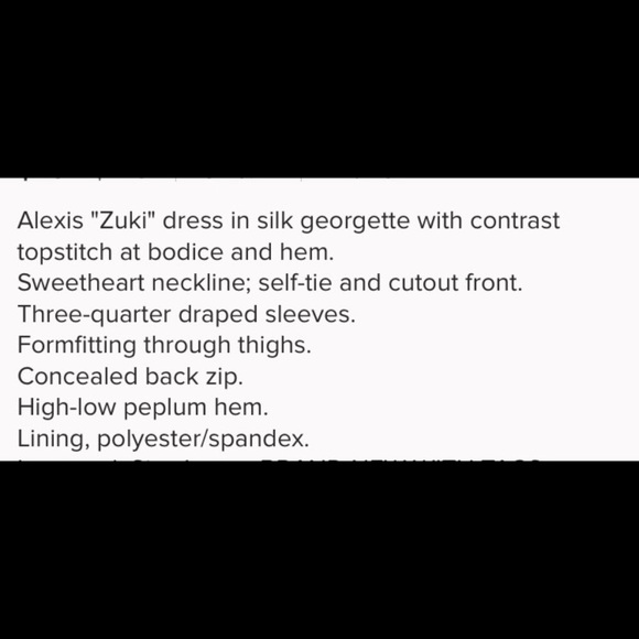 $748 Alexis “Yuki”Dress - Picture 4 of 5